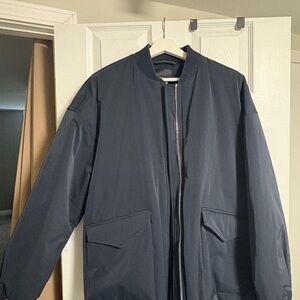 Mango Navy Bomber Jacket